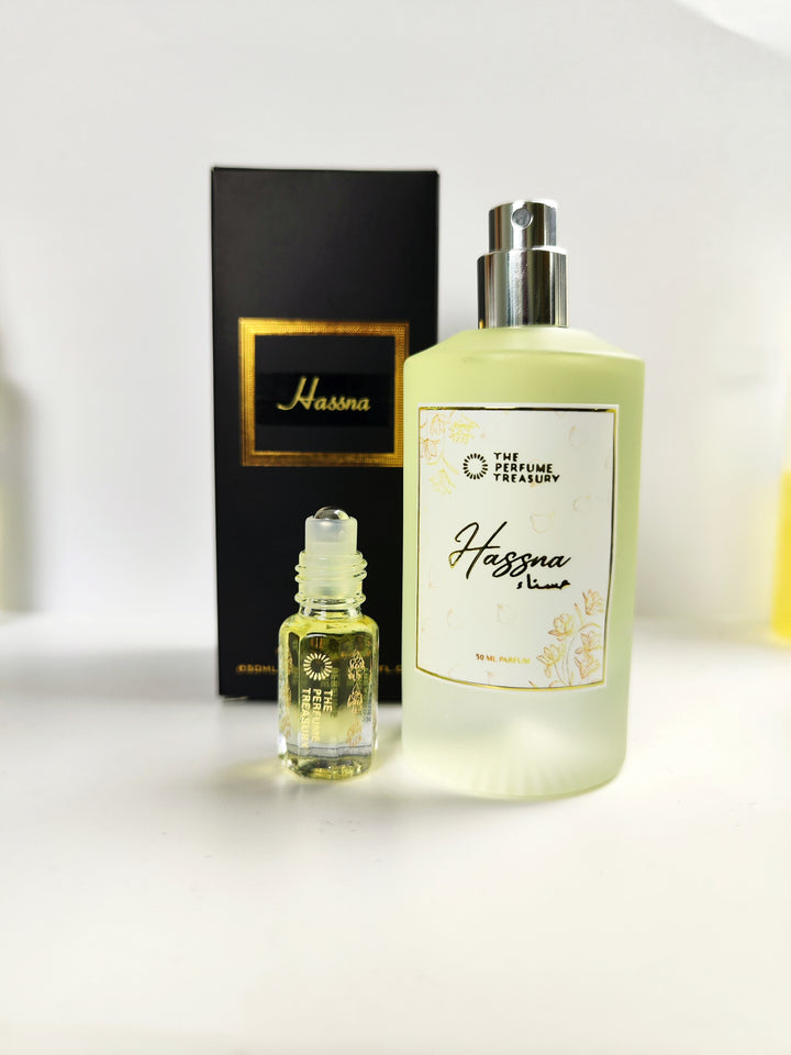 Hassna Performance Bundle (50ml parfum Spray + 3ml Perfume Oil)