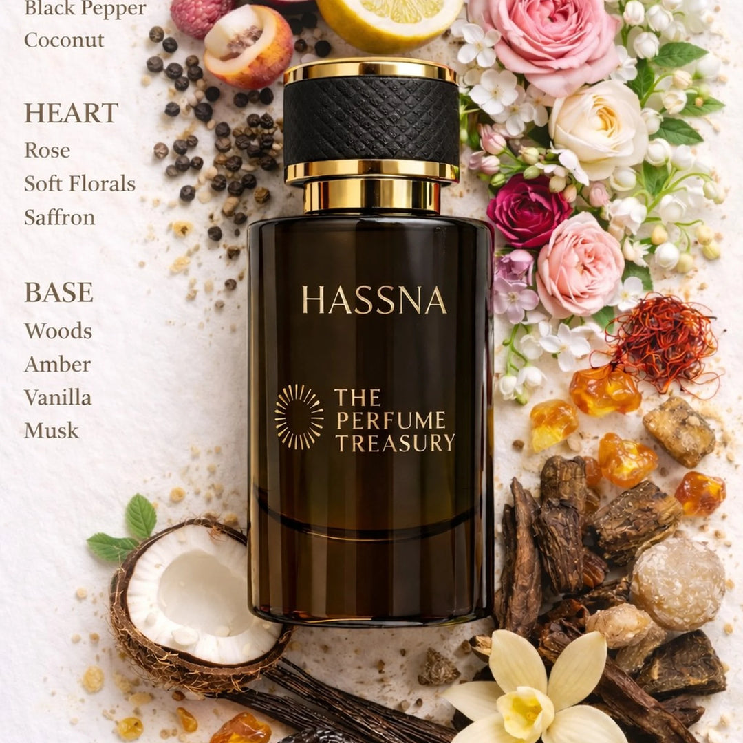Hassna Parfum Spray 50ml For Women | Fruity, Rose &amp; Oud