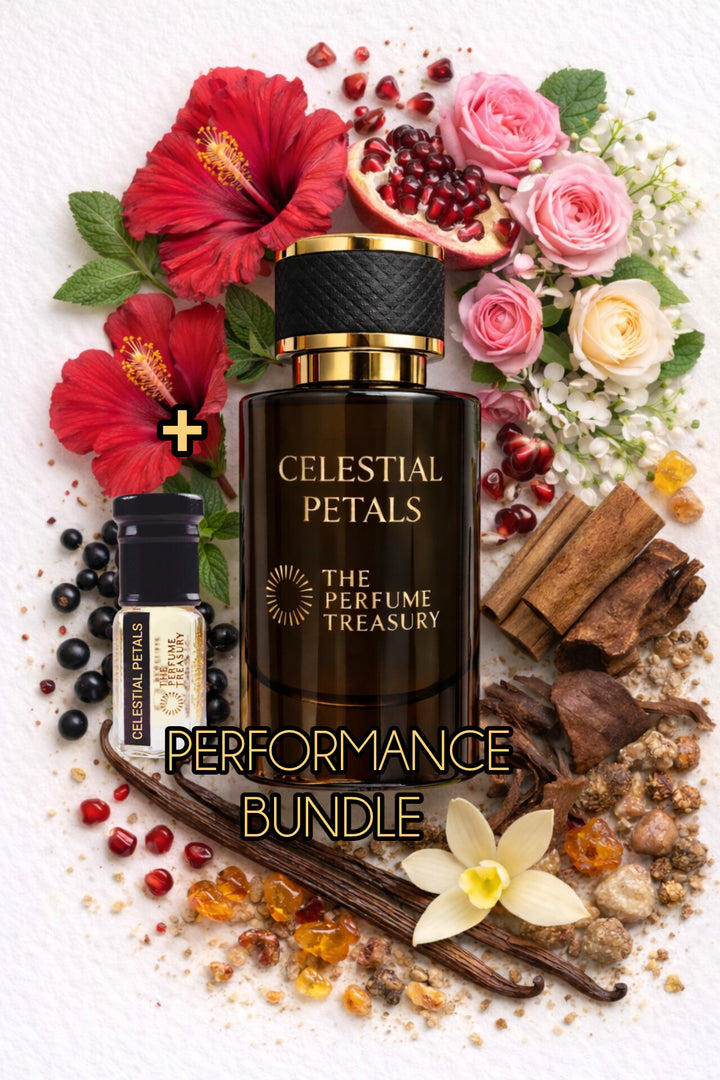 Celestial Petals Performance Bundle (50ml parfum Spray + 3ml Perfume Oil)