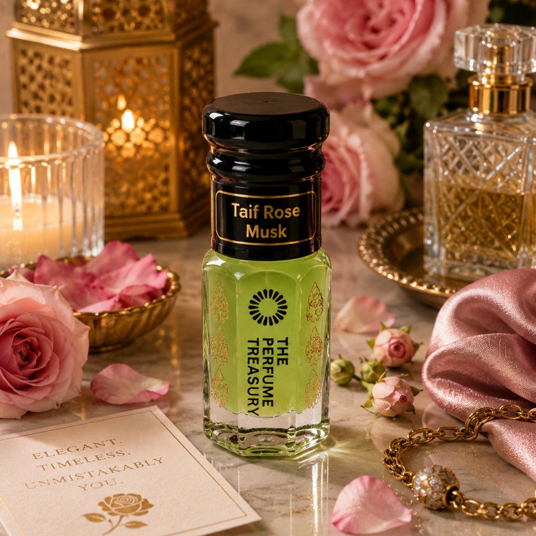 Taif Rose Musk Tahara Perfume Oil | Luxury Fresh Rose Body Musk