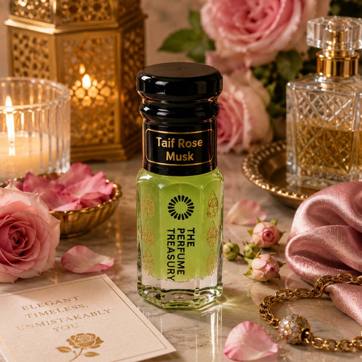 Taif Rose Musk Tahara Perfume Oil | Luxury Fresh Rose Body Musk